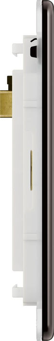 BG GridLite MFBN1 Flatplate Screwless 1G Grid Front Plate - Black Nickel