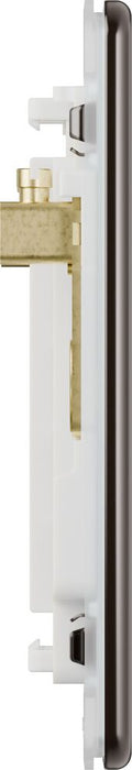 BG GridLite MFBN4 Flatplate Screwless 4G Grid Front Plate - Black Nickel