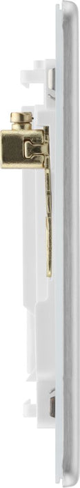 BG GridLite MFBS4 Flatplate Screwless 4G Grid Front Plate - Brushed Steel
