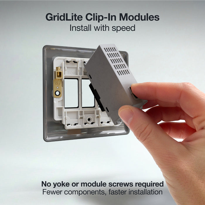 BG GridLite MFBUSBC20B 20W USB-C Module - Matt Black