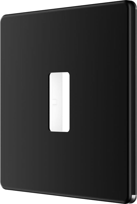 BG GridLite MFFB1 Flatplate Screwless 1G Grid Front Plate - Matt Black
