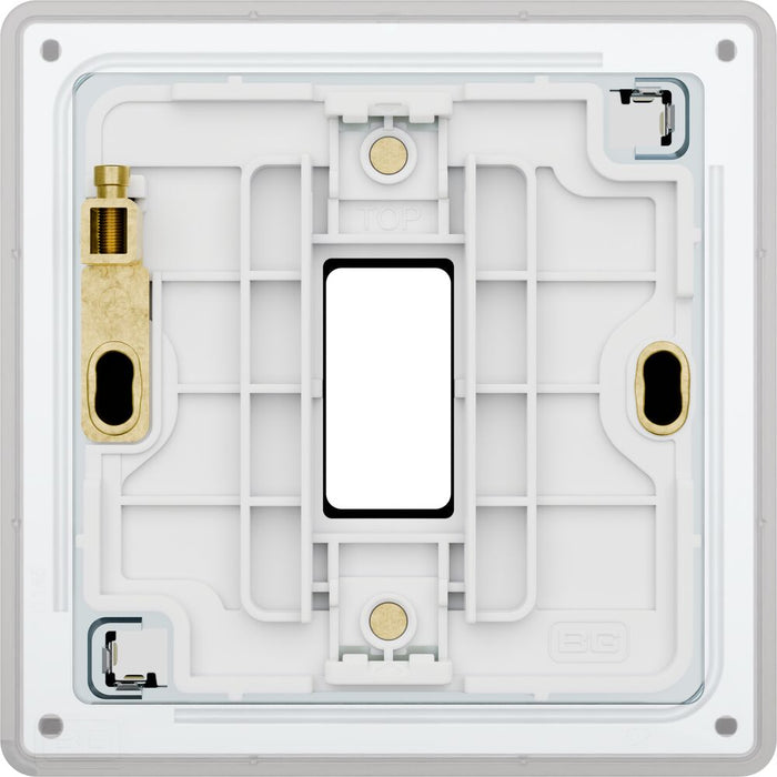 BG GridLite MFFB1 Flatplate Screwless 1G Grid Front Plate - Matt Black