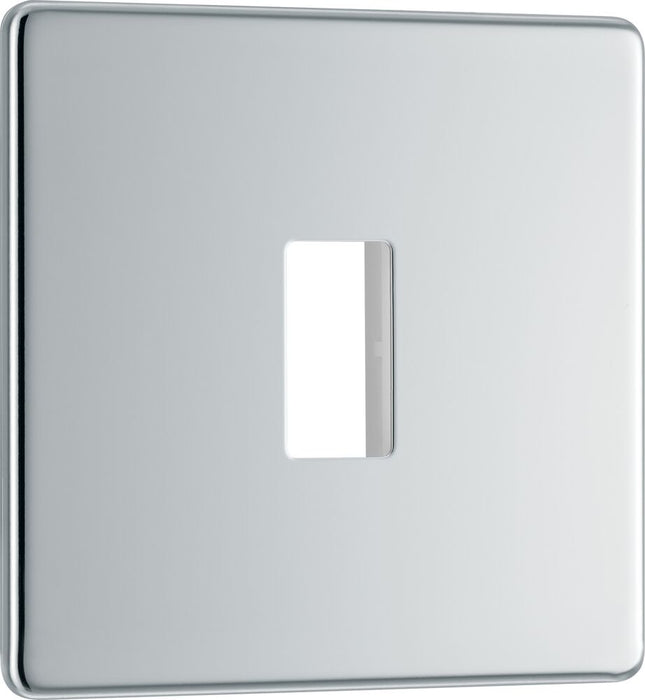 BG GridLite MFPC1 Flatplate Screwless 1G Grid Front Plate - Polished Chrome