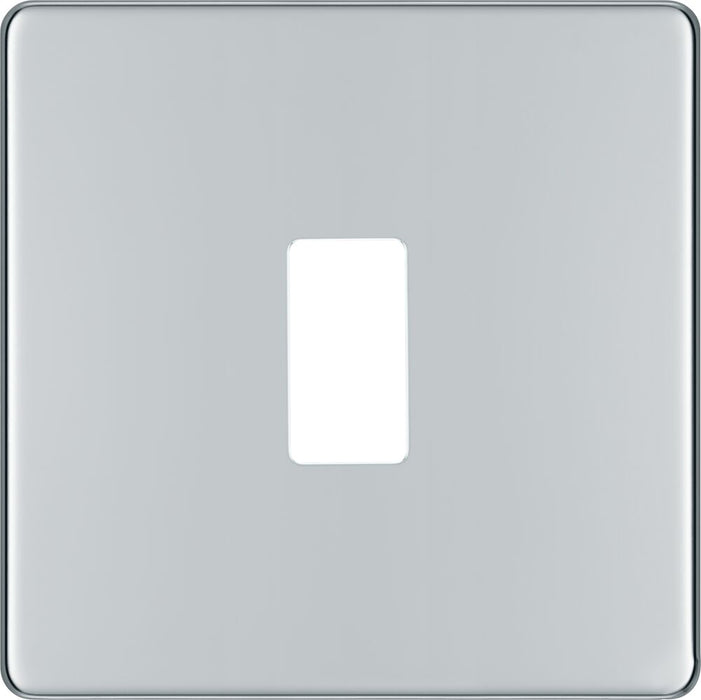 BG GridLite MFPC1 Flatplate Screwless 1G Grid Front Plate - Polished Chrome