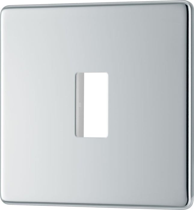 BG GridLite MFPC1 Flatplate Screwless 1G Grid Front Plate - Polished Chrome