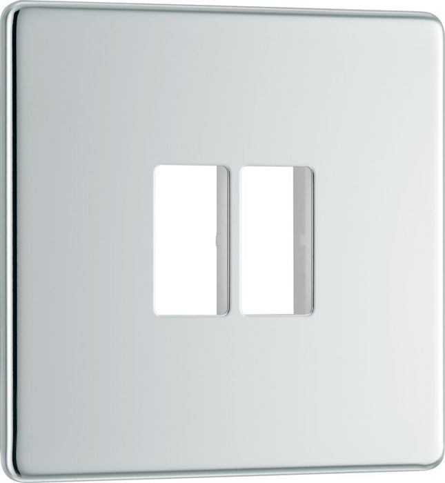 BG GridLite MFPC2 Flatplate Screwless 2G Grid Front Plate - Polished Chrome