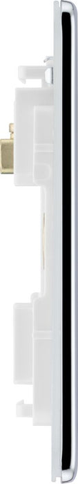 BG GridLite MFPC3 Flatplate Screwless 3G Grid Front Plate - Polished Chrome