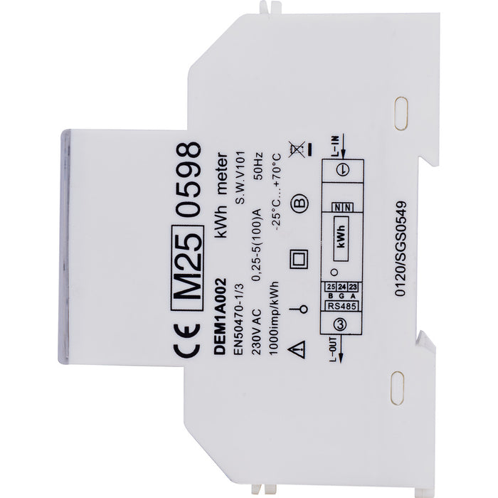 BG MID100A 100A MID Approved Meter - Single Module