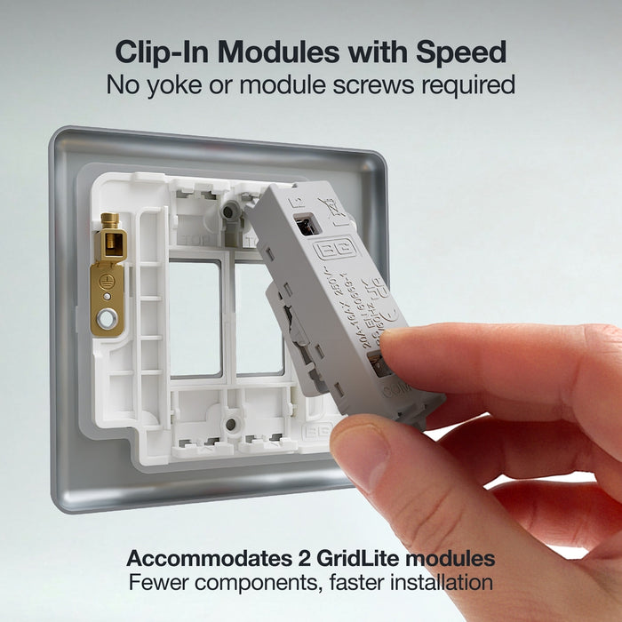 BG GridLite MMC2 Metal Clad 2G Grid Front Plate
