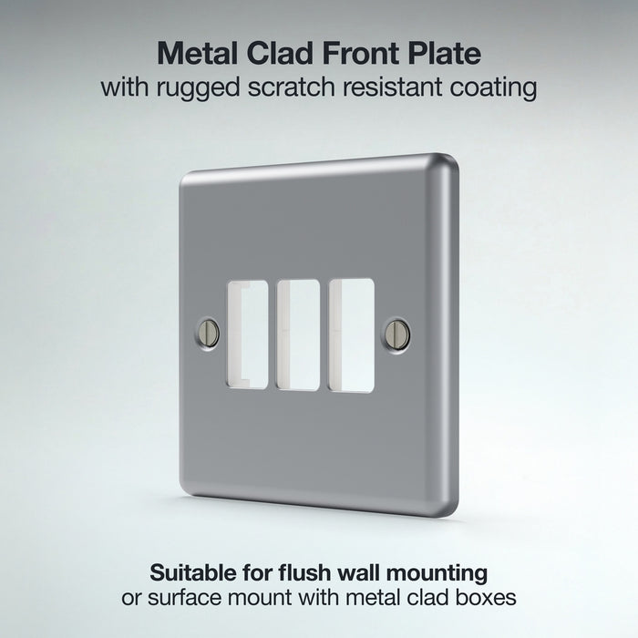BG GridLite MMC3 Metal Clad 3G Grid Front Plate