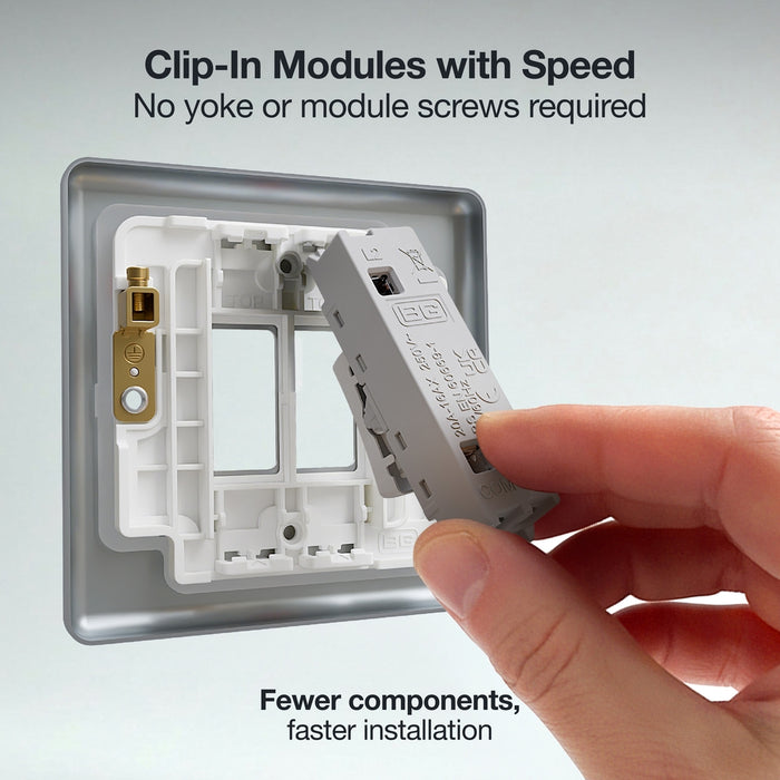 BG GridLite MMC3 Metal Clad 3G Grid Front Plate