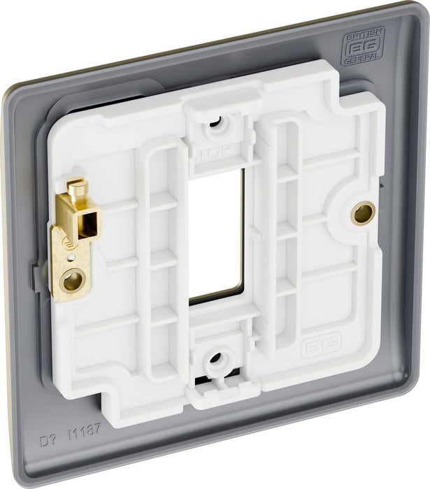 BG GridLite MNAB1 Nexus Metal 1G Grid Front Plate - Antique Brass
