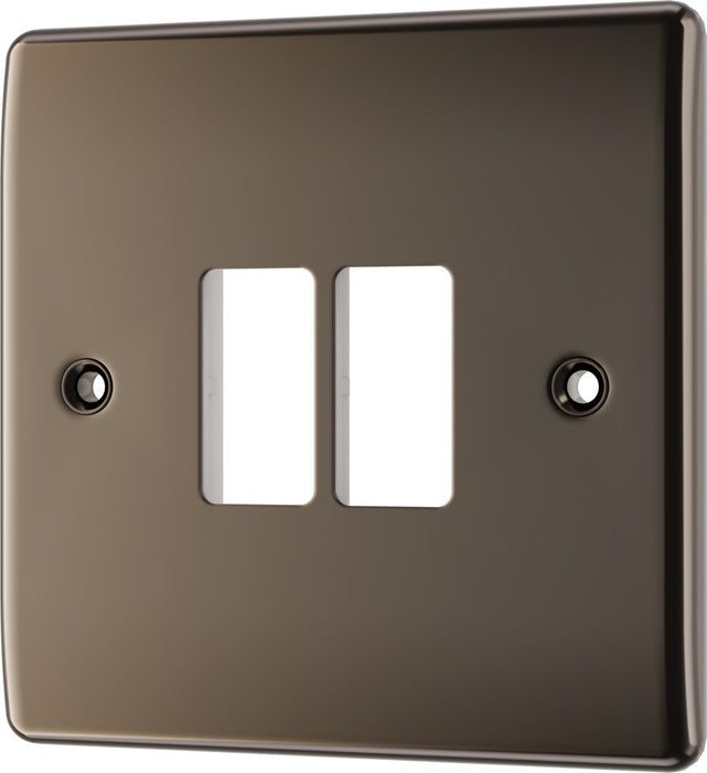 BG GridLite MNBN2 Nexus Metal 2G Grid Front Plate - Black Nickel