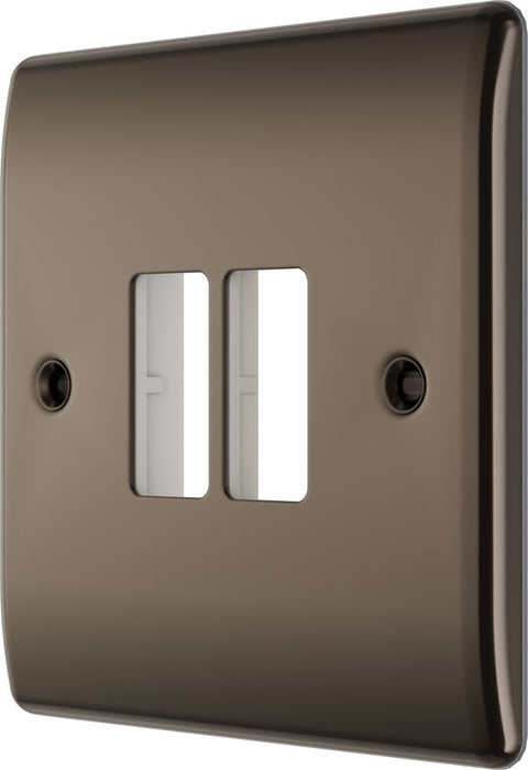 BG GridLite MNBN2 Nexus Metal 2G Grid Front Plate - Black Nickel