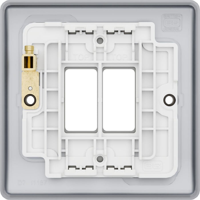 BG GridLite MNBN2 Nexus Metal 2G Grid Front Plate - Black Nickel