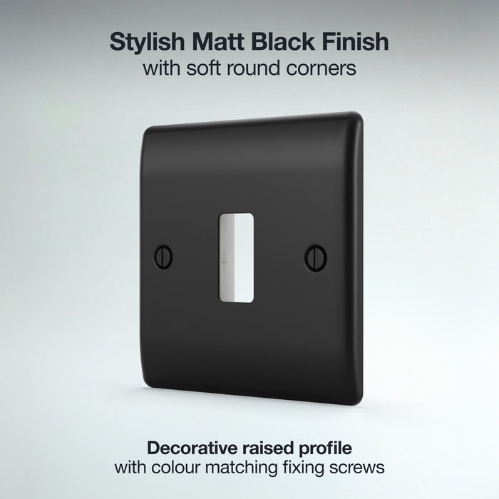 BG GridLite MNFB1 Nexus Metal 1G Grid Front Plate - Matt Black