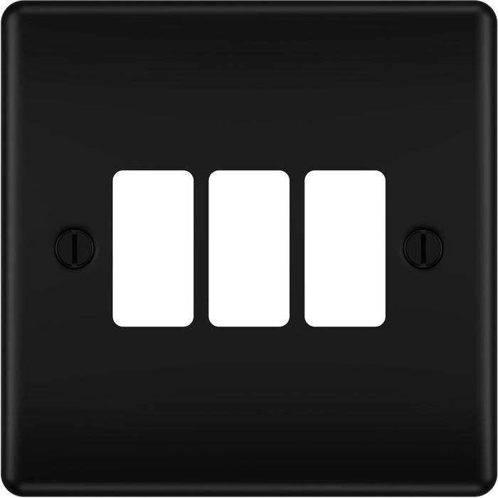 BG GridLite MNFB3 Nexus Metal 3G Grid Front Plate - Matt Black