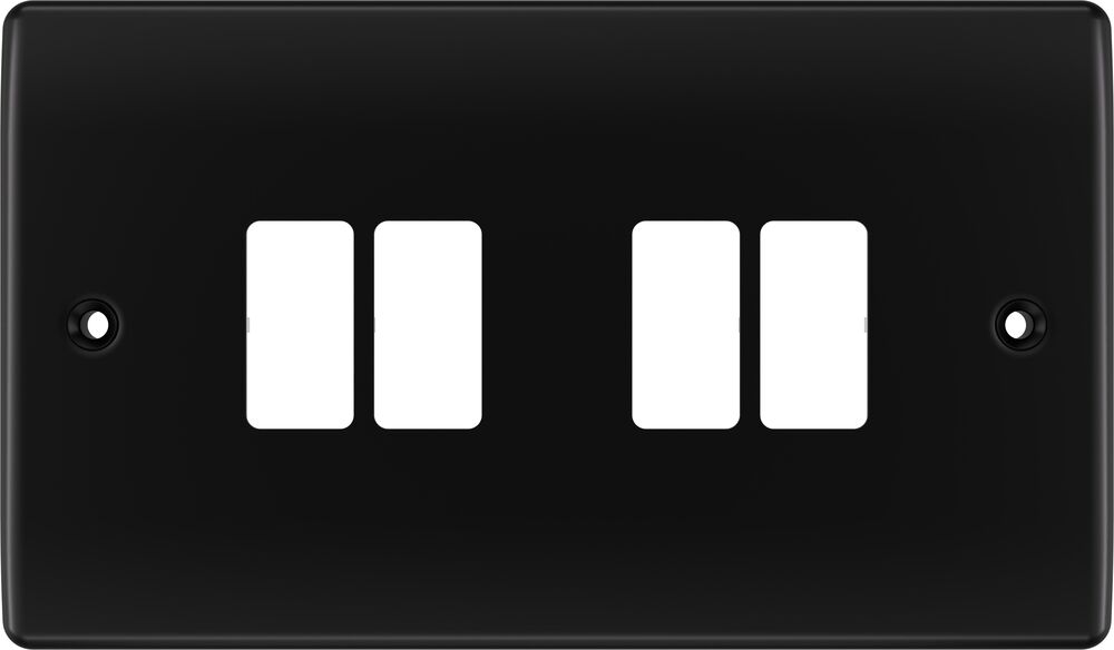 BG GridLite MNFB4 Nexus Metal 4G Grid Front Plate - Matt Black