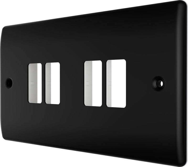 BG GridLite MNFB4 Nexus Metal 4G Grid Front Plate - Matt Black