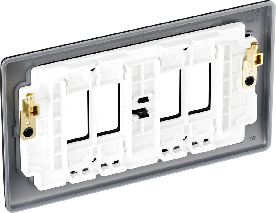 BG GridLite MNFB4 Nexus Metal 4G Grid Front Plate - Matt Black