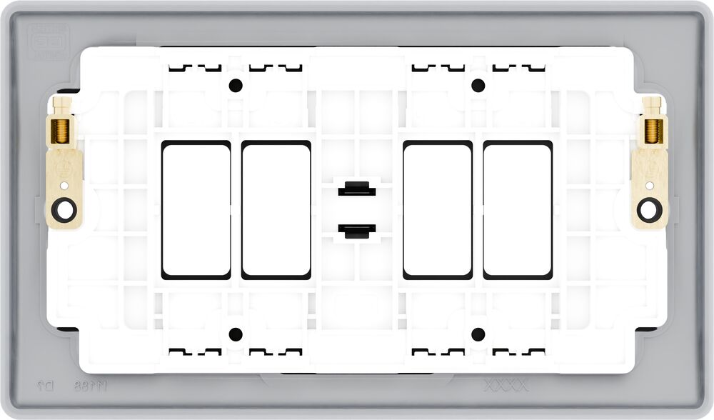 BG GridLite MNFB4 Nexus Metal 4G Grid Front Plate - Matt Black