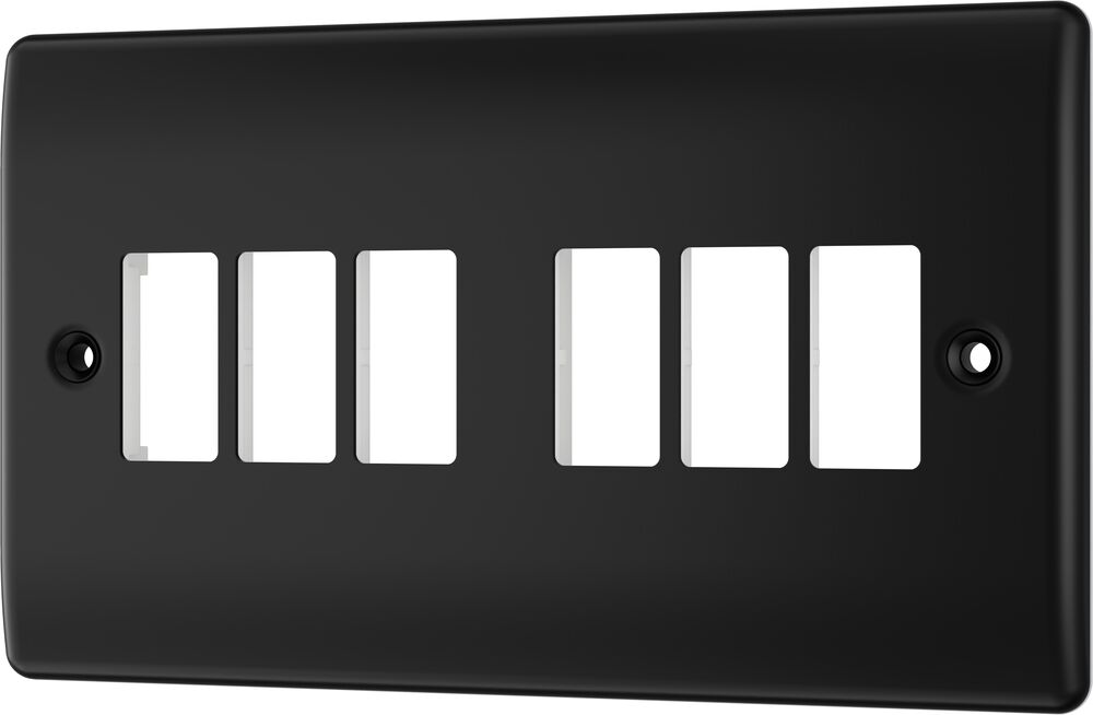 BG GridLite MNFB6 Nexus Metal 6G Grid Front Plate - Matt Black