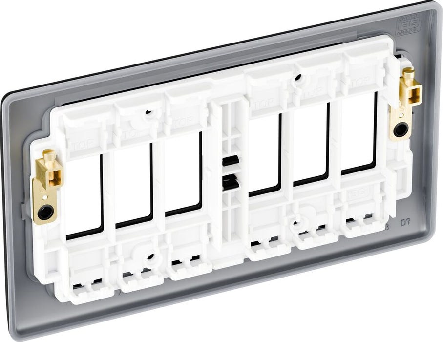 BG GridLite MNFB6 Nexus Metal 6G Grid Front Plate - Matt Black