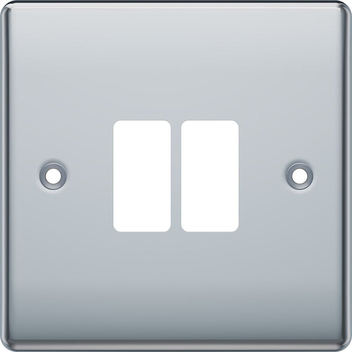 BG GridLite MNPC2 Nexus Metal 2G Grid Front Plate - Polished Chrome
