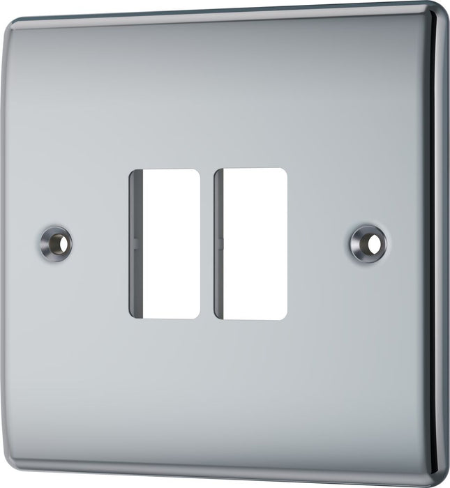 BG GridLite MNPC2 Nexus Metal 2G Grid Front Plate - Polished Chrome