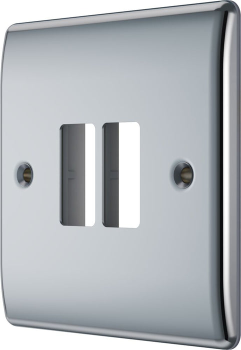 BG GridLite MNPC2 Nexus Metal 2G Grid Front Plate - Polished Chrome