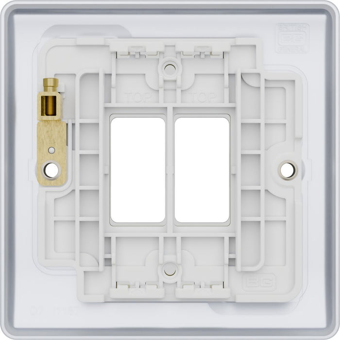 BG GridLite MNPC2 Nexus Metal 2G Grid Front Plate - Polished Chrome