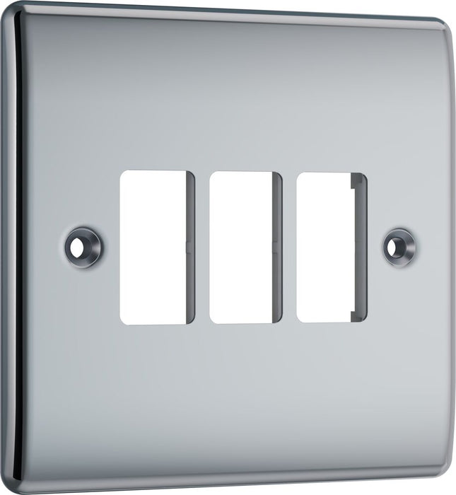 BG GridLite MNPC3 Nexus Metal 3G Grid Front Plate - Polished Chrome