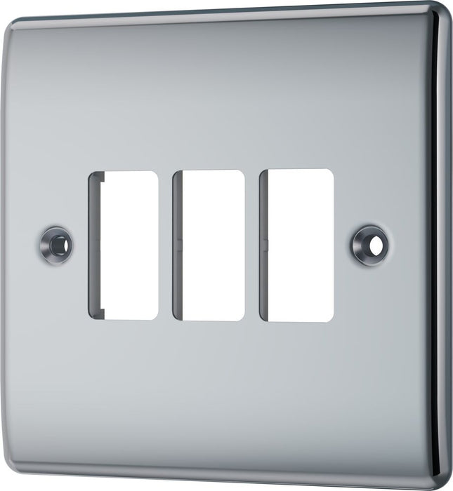 BG GridLite MNPC3 Nexus Metal 3G Grid Front Plate - Polished Chrome