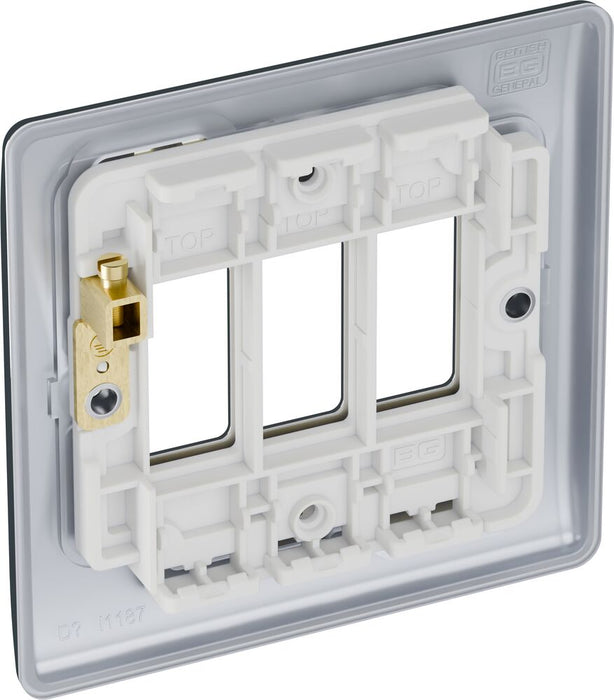 BG GridLite MNPC3 Nexus Metal 3G Grid Front Plate - Polished Chrome