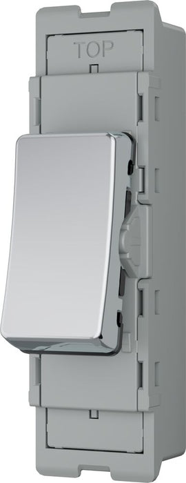 BG GridLite MPC12 20A 16AX SP 2-Way Switch Module - Polished Chrome