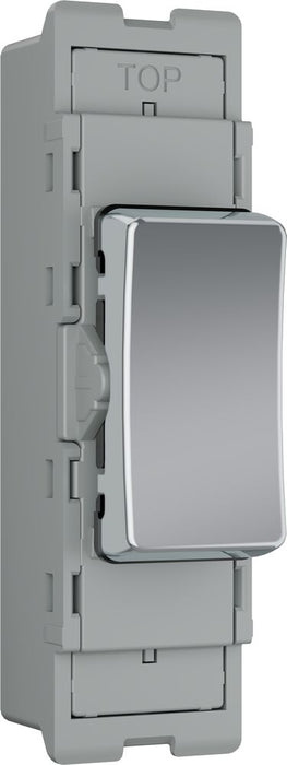 BG GridLite MPC12C 20A SP 2-Way (Centre Off) Switch Module - Polished Chrome
