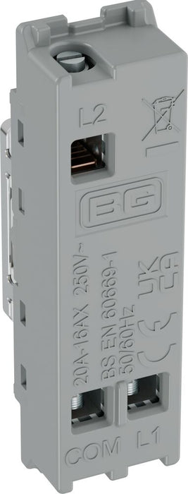 BG GridLite MPC12KY 20A 16AX SP 2-Way Key Switch Module - Polished Chrome