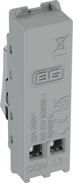 BG GridLite MPC14 20A 1-Way Retractive Switch Module - Polished Chrome