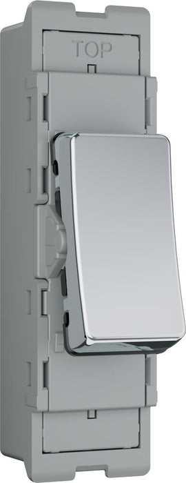 BG GridLite MPC142 20A 2-Way Retractive Switch Module - Polished Chrome