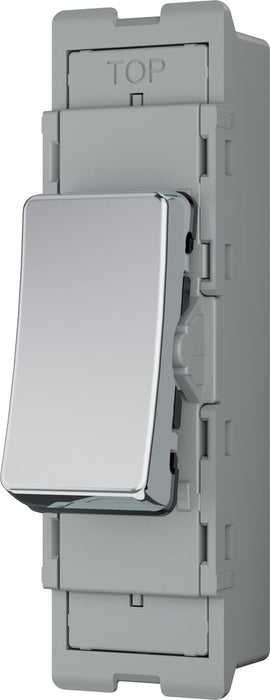 BG GridLite MPC142 20A 2-Way Retractive Switch Module - Polished Chrome