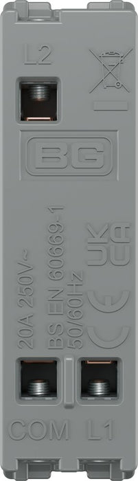 BG GridLite MPC142 20A 2-Way Retractive Switch Module - Polished Chrome