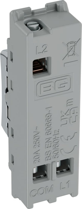 BG GridLite MPC142C 20A SP 2-Way Retractive (Centre Off) Switch Module - Polished Chrome