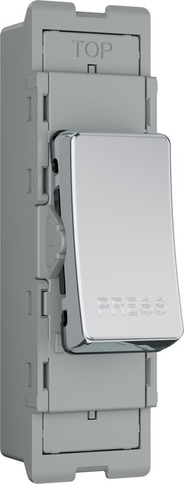 BG GridLite MPC142PR 20A 2-Way Retractive Switch Module "PRESS" - Polished Chrome