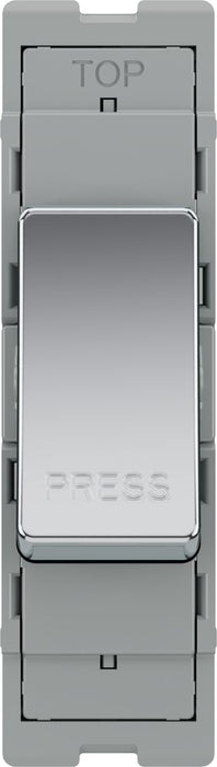 BG GridLite MPC142PR 20A 2-Way Retractive Switch Module "PRESS" - Polished Chrome