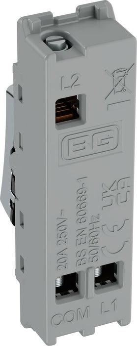 BG GridLite MPC142PR 20A 2-Way Retractive Switch Module "PRESS" - Polished Chrome