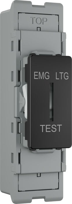 BG GridLite MPCDB12EL Evolve 20A 16AX SP 2-Way Key Switch Module "EMG LTG TEST" - Black