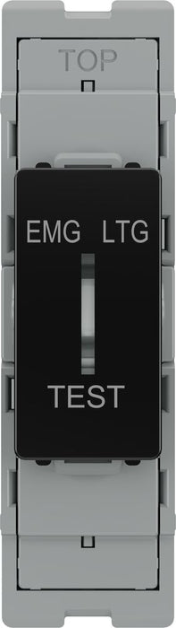 BG GridLite MPCDB12EL Evolve 20A 16AX SP 2-Way Key Switch Module "EMG LTG TEST" - Black