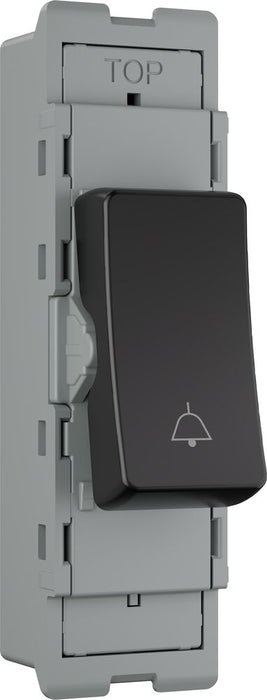 BG GridLite MPCDB14BELL Evolve 20A 1-Way Retractive Switch Module "Bell Symbol" - Black