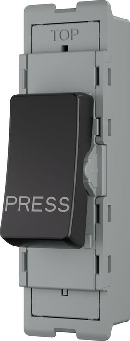 BG GridLite MPCDB14PR Evolve 20A 1-Way Retractive Switch Module "PRESS" - Black