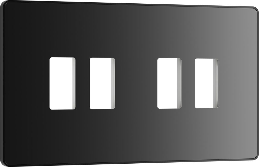 BG GridLite MPCDBC4B Evolve 4G Grid Front Plate - Black Chrome (Black)